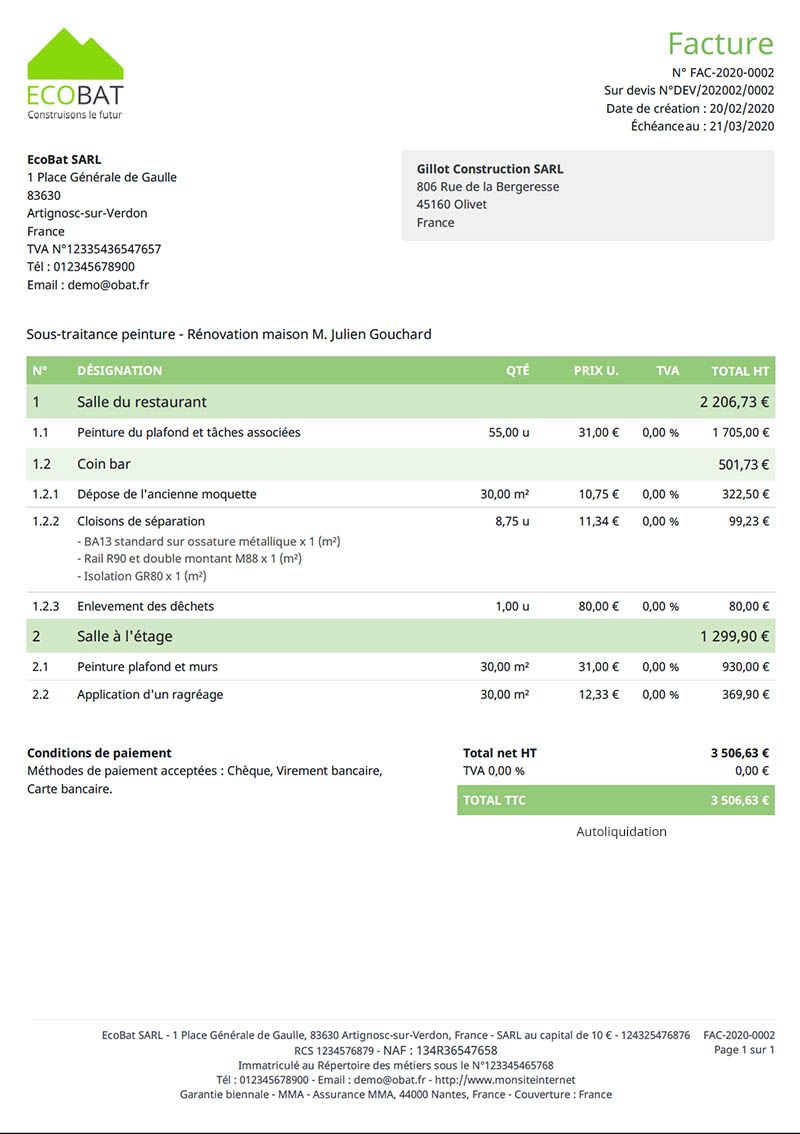 L'autoliquidation de TVA en soustraitance BTP  comment ça marche